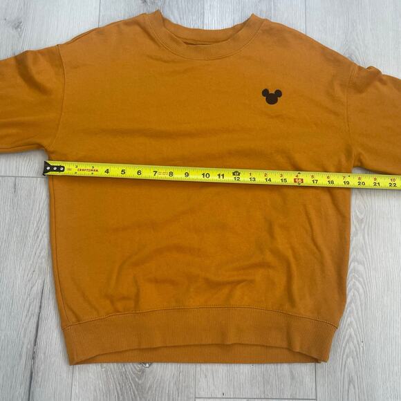 Disney Mickey Mouse Women’s Sweatshirt Size Small Divided H&M Mustard - Picture 3 of 8